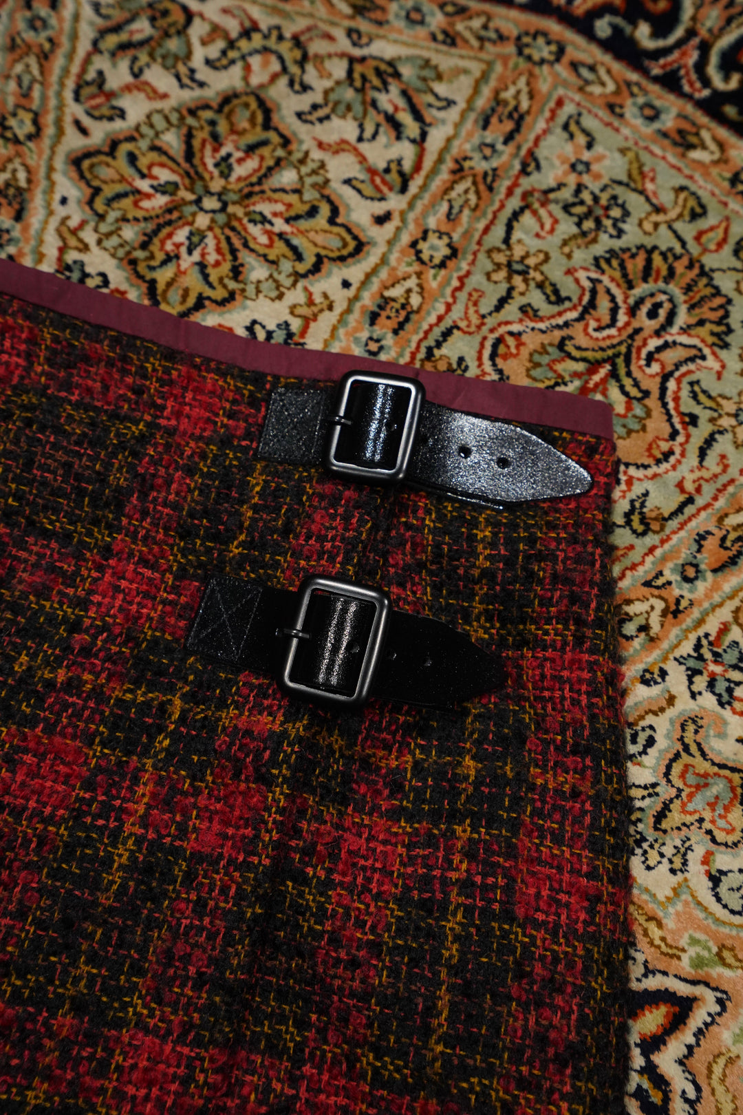 NICHOLAS DALEY(ニコラス デイリー)のWRAP KILT (RED/CHOCOLATE CHECK