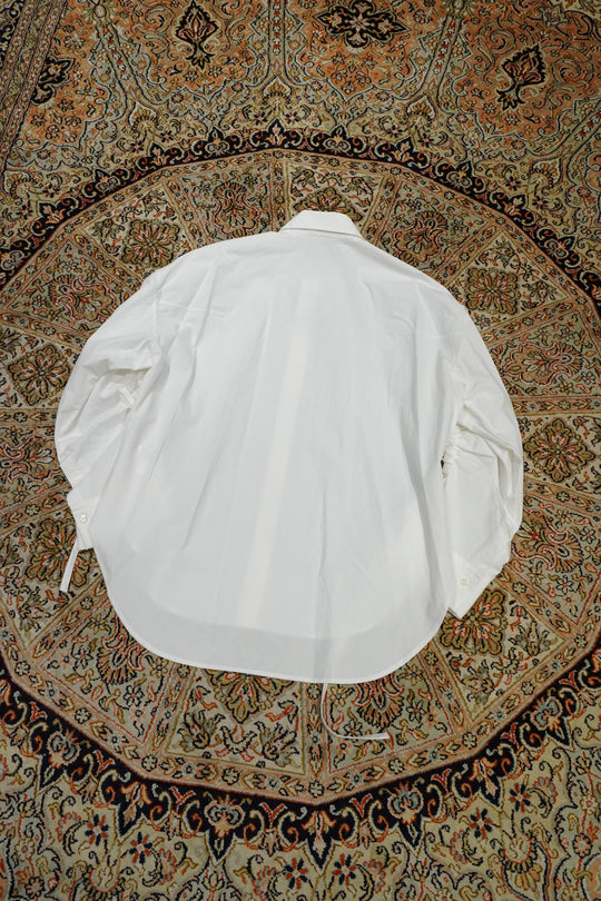 トップス ujoh Gathered Hole Sleeve Shirt (White) UJOH's GATHERED HOLE SLEEVE SHIRT (WHITE) mail order