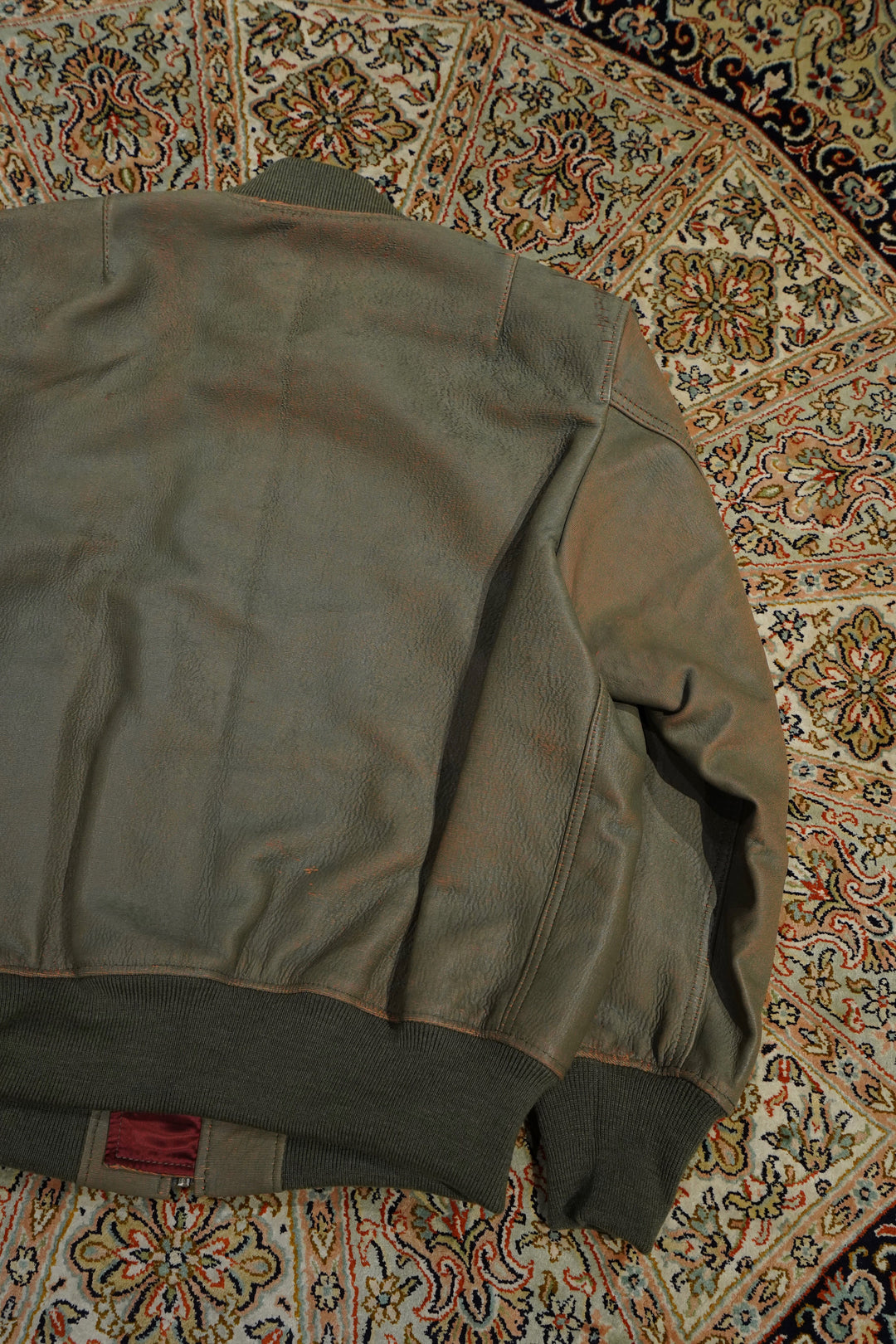 Sugarhill's GILL LEATHER MA-1 (GREEN GILL) (Jacket) (Leather