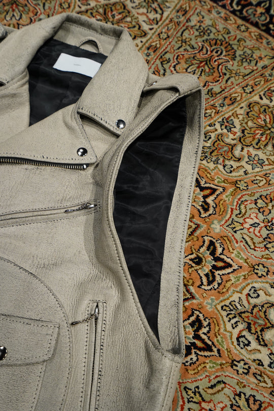 SUGARHILL(シュガーヒル)のGILL LEATHER RIDER'S VEST(WHITE GILL