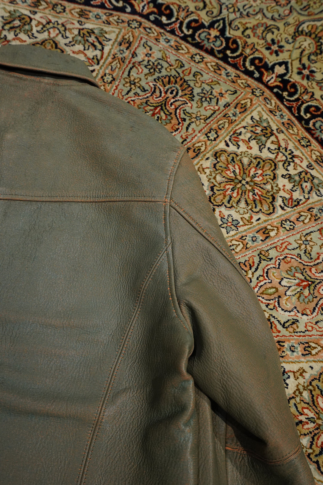 SUGARHILL(シュガーヒル)のGILL LEATHER CAR COAT(GREEN GILL