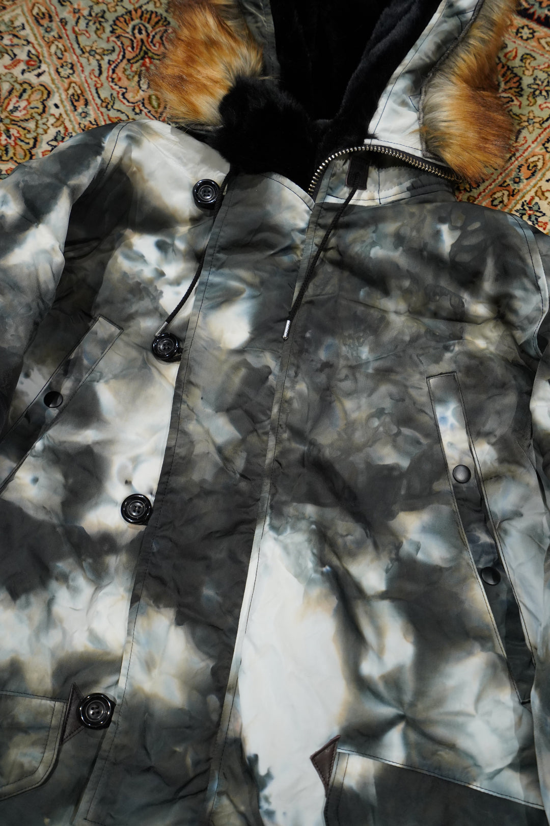 SUGARHILL（シュガーヒル）のPOUR CAMO N3-B(OLIVE BLACK)(コート)の