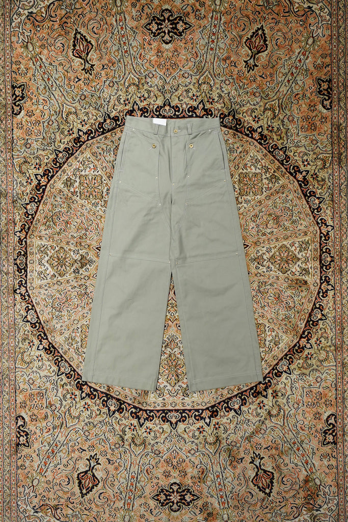 SOLARIS&Co.(ソラリスアンドコー)のNAVAL FLARE PANTS(SAGE GREEN
