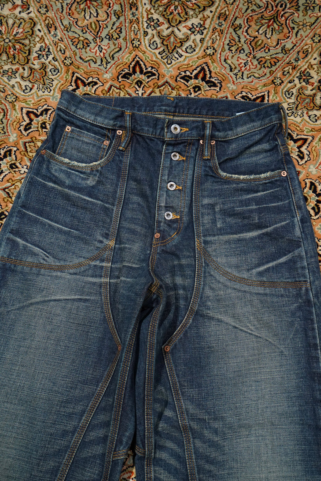 シュガーヒル MUSTY ダブルニー SUGARHILL(シュガーヒル)のMUSTY FADED DOUBLE KNEE DENIM PANTS(FADED