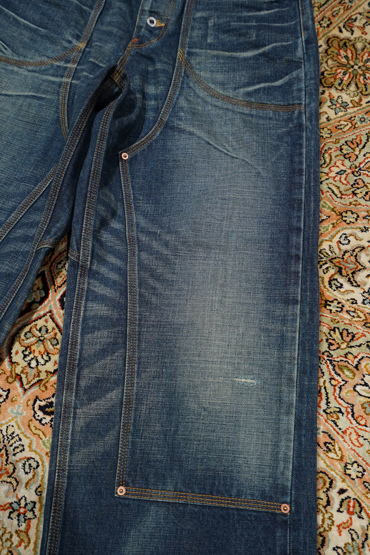 SUGARHILL(シュガーヒル)のMUSTY FADED DOUBLE KNEE DENIM PANTS(FADED